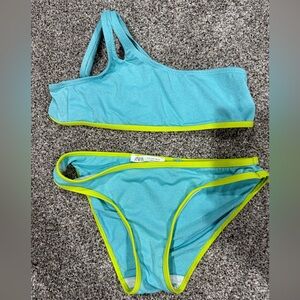 Zara Turquoise and Lime Swimwear GIRLS